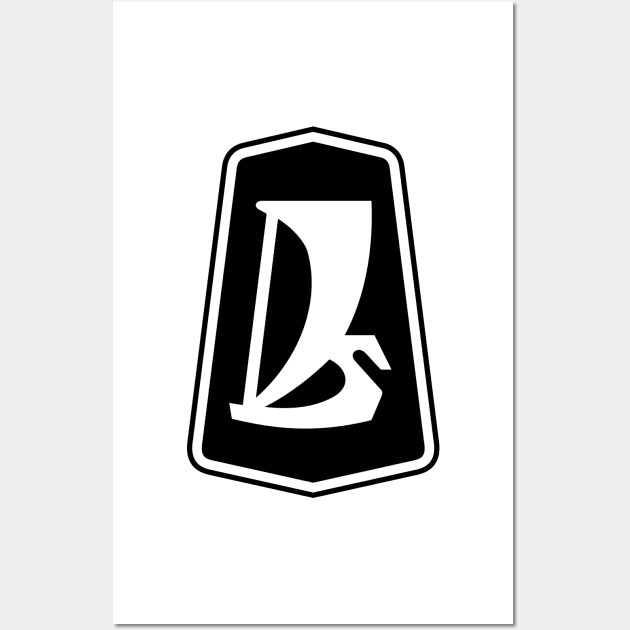 Lada Logo 1970s without lettering (black) Wall Art by GetThatCar